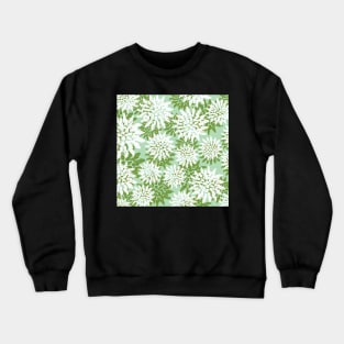 Pale Green Petals - Digitally Illustrated Abstract Flower Pattern for Home Decor, Clothing Fabric, Curtains, Bedding, Pillows, Upholstery, Phone Cases and Stationary Crewneck Sweatshirt